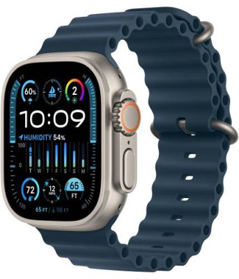 Apple Watch Ultra 2 GPS + Cellular, 49 мм, корпус из титана, ремешок Ocean синего цвета / Watch Ultra 2 | Электроника | V4.Ru: Маркетплейс