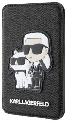 Чехол-бумажник Lagerfeld Saffiano Karl & Choupette Cardslot MagSafe, черный / Чехлы | Электроника | V4.Ru: Маркетплейс