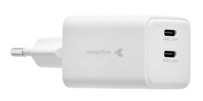 Сетевое зарядное устройство moonfish 2 USB-C, GaN, PD, 45 Вт, белый / Зарядные устройства | Электроника | V4.Ru: Маркетплейс