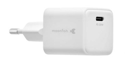 Сетевое зарядное устройство moonfish USB-C, GaN, PD, 30 Вт, белый / Зарядные устройства | Электроника | V4.Ru: Маркетплейс