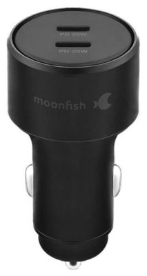 Автомобильное зарядное устройство moonfish 2хUSB-C, PD, 40 Вт, черный / Зарядные устройства | Электроника | V4.Ru: Маркетплейс