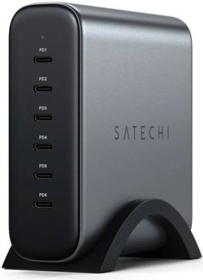 Сетевое зарядное устройство Satechi 6 USB-C, PD GaN Charger, 200 Вт, серый / Зарядные устройства | Электроника | V4.Ru: Маркетплейс