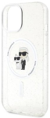 Чехол Karl Lagerfeld & Choupette Glitter для iPhone 15 MagSafe, прозрачный / Чехлы | Электроника | V4.Ru: Маркетплейс