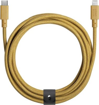 Кабель NU Belt Cable USB-С - Lightning, 3м, крафтовый / Кабели | Электроника | V4.Ru: Маркетплейс