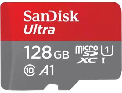 Карта памяти SanDisk Ultra microSDXC 128 ГБ, черный/красный / Карты памяти | Электроника | V4.Ru: Маркетплейс