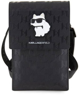 Слинг-чехол Lagerfeld Pouch Saffiano Choupette для iPhone, черный / Чехлы | Электроника | V4.Ru: Маркетплейс