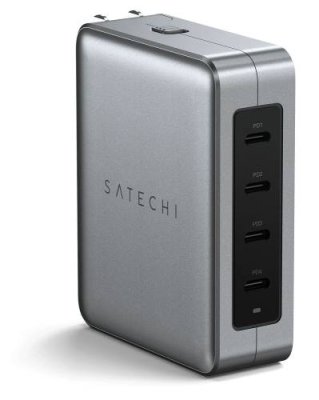 Сетевое зарядное устройство Satechi 4хUSB-C, PD, GaN, 145 Вт, серый космос / Зарядные устройства | Электроника | V4.Ru: Маркетплейс