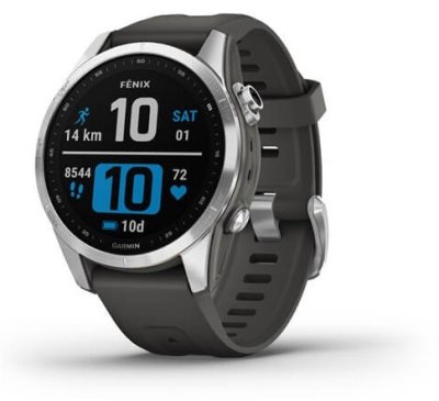 Умные часы Garmin Fenix 7S, серебристый с графитовым силиконовым ремешком / Умные часы | Электроника | V4.Ru: Маркетплейс