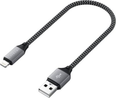 Кабель Satechi USB-A - Lightning, 25 см, серый космос / Кабели | Электроника | V4.Ru: Маркетплейс