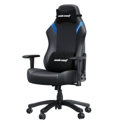 Игровое кресло AndaSeat Luna размер L (110кг) чёрный с синими вставками (AD18-44-BS-PV) / Компьютерные кресла | Электроника | V4.Ru: Маркетплейс