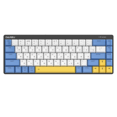 Беспроводная клавиатура Dareu EK868 White/Blue/Yellow (Brown Switch) Клавиатуры / Электроника | V4.Market