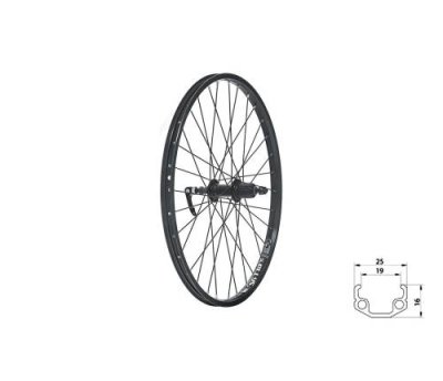 Колесо велосипедное KLS WASPER CASSETTE V-brake R, заднее, 24", под ободной тормоз, чёрный, Wheel rear KLS WASPER / Колеса для велосипеда | Спорт и отдых | V4.Ru: Маркетплейс