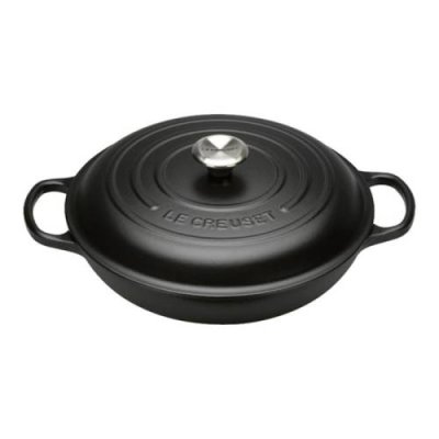 Le Creuset Кастрюля / жаровня, низкая с крышкой 30 см, черный Le Creuset / Кастрюли | Товары для дома | V4.Ru: Маркетплейс