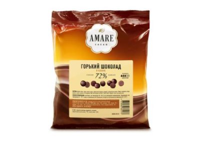 Amare шоколад "Горький 72%" в каплях Amare / Продукты питания | V4.Market