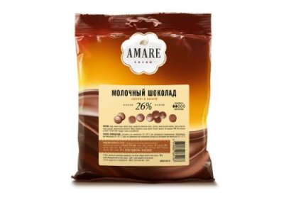 Amare шоколад молочный "Кения" 26 % какао в каплях, 200 г Мини-шоколадки / Продукты питания | V4.Market