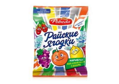 Мармелад жевательный без сахара "Райские ягодки" Жевательный мармелад / Продукты питания | V4.Market