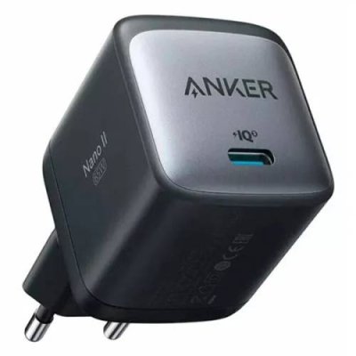 Сетевое зарядное устройство Anker PowerPort Nano II GaN 65W Type-C чёрное / Anker | Электроника | V4.Ru: Маркетплейс