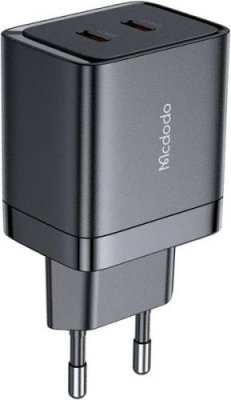 Сетевое зарядное устройство Mcdodo CH-2501 40W Dual USB-C GaN Fast Charge черный / Mcdodo | Электроника | V4.Ru: Маркетплейс