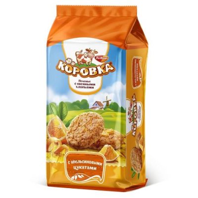 Печенье Коровка сахарное с какао, Рот Фронт, 375 гр. Печенье / Продукты питания | V4.Market