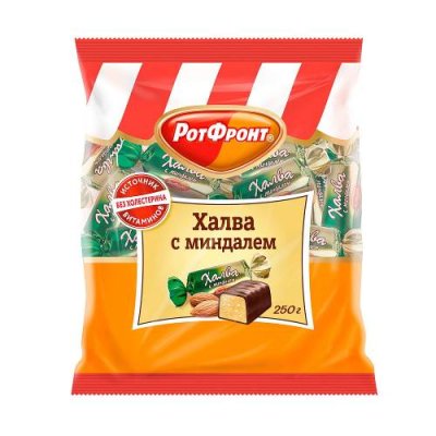 Конфеты Халва с миндалем, Рот Фронт, 250 гр. Халва / Продукты питания | V4.Market