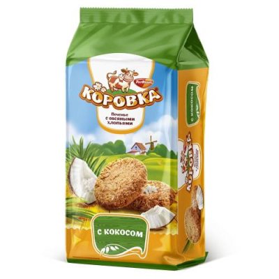 Печенье Коровка сахарное с какао, Рот Фронт, 375 гр. Печенье / Продукты питания | V4.Market