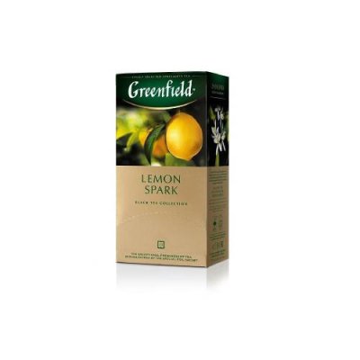 Чай Greenfield Lemon Spark черный в пакетиках, 25 шт. На выпускной / Продукты питания | V4.Market