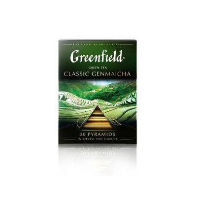 Чай Greenfield Classic Genmaicha зеленый в пирамидках, 20 шт. Чай, кофе / Продукты питания | V4.Market