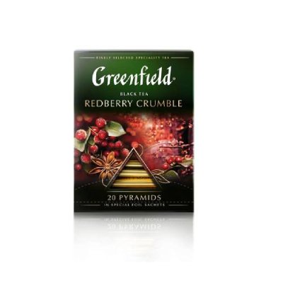 Чай Greenfield Redberry Crumble черный в пирамидках, 20 шт. Чай, кофе / Продукты питания | V4.Market