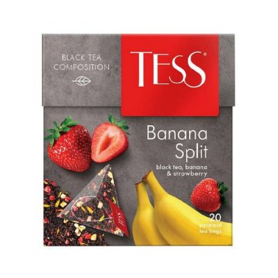 Чай фруктовый Tess Banana Split  в пирамидках, 20 шт. На выпускной / Продукты питания | V4.Market