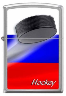 Зажигалка Российский хоккей ZIPPO 200 RUSSIAN HOCKEY PUCK Ветроустойчивые / Одежда, обувь и аксессуары | V4.Market