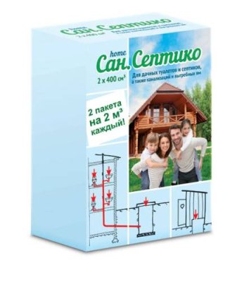 САН.СЕПТИКО HOME Препарат для дачных туалетов и  2*400 куб.см. / Прочие товары | Дача, сад и огород | V4.Ru: Маркетплейс