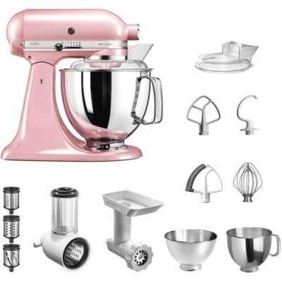 KitchenAid Кухонный комбайн 4.8 л, 300 Вт, 10 скоростей, с набором аксессуаров, розовая Artisan 5KSM175 KitchenAid / Кухонные комбайны | Товары для дома | V4.Ru: Маркетплейс