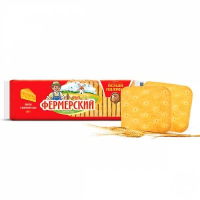 Крекер Фермерский с сыром, Ясная Поляна, 200 гр. Печенье / Продукты питания | V4.Market