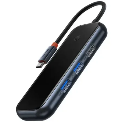 Адаптер Baseus 7 в 1 Acmejoy Type-C HUB на HDMI/USB 3.0*2/USB 2.0/Type-C PD&Data/SD/TF (BS-OH090) (Dark Gray) / Адаптеры и переходники | Электроника | V4.Ru: Маркетплейс