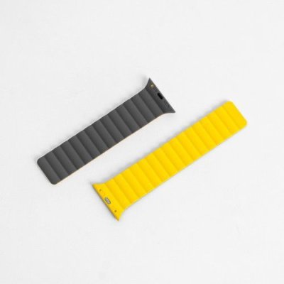 Ремешок Mutural Watch Band Molan для Apple Watch 42/44/45/49mm (Grey/Yellow) / Ремешки и браслеты для умных часов Apple | Электроника | V4.Ru: Маркетплейс