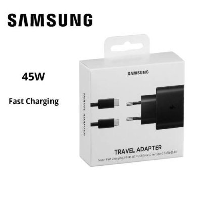 Сетевое зарядное устройство Samsung Super Fast Charger USB Type-C 45W + Cable Type-C (черный) / Сетевые зарядные устройства | Электроника | V4.Ru: Маркетплейс