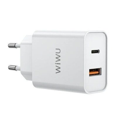 Сетевое зарядное устройство WIWU Quick 20W USB/Type-C + USB/Type-C 1m (Wi-U002) (белый) / Сетевые зарядные устройства | Электроника | V4.Ru: Маркетплейс