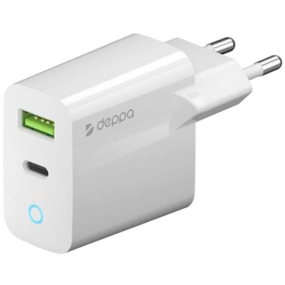 Сетевое зарядное устройство Deppa (11398) Power Delivery 20W 3.0А USB/Type-C (белый) / Сетевые зарядные устройства | Электроника | V4.Ru: Маркетплейс