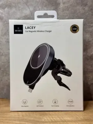 Автомобильный держатель Wiwu Lacey CH-315 MagSafe 15W/кабель Type-C в воздуховод для смартфона (Gray) / Автомобильные аксессуары | Электроника | V4.Ru: Маркетплейс