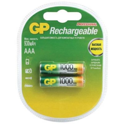 Аккумуляторные батарейки GP Rechargeable 1000mAh 2V AAA/HR03 2 шт. / Аккумуляторные батарейки | Электроника | V4.Ru: Маркетплейс