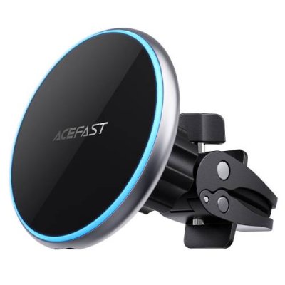 Автомобильный держатель Acefast (MG3) Magnetic Wireless Car Charger 3D 15 W в воздуховод (серебристый) / Автомобильные аксессуары | Электроника | V4.Ru: Маркетплейс