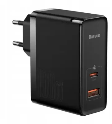 Сетевое зарядное устройство Baseus GaN5 Pro Fast Charger 100W USB/Type-C+ кабель Type-C/Type-C (CCGP090201) (черный) / Сетевые зарядные устройства | Электроника | V4.Ru: Маркетплейс