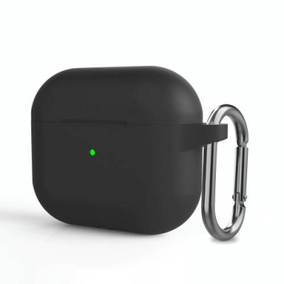 Чехол Protective Case для AirPods 3 силиконовый с карабином (черный) Чехлы и держатели для гарнитур / Электроника | V4.Market