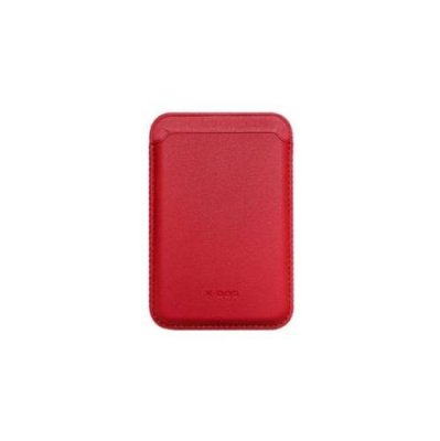 Чехол K-Doo Leather Wallet MagSafe (Red) Кардхолдер c MagSafe / Электроника | V4.Market