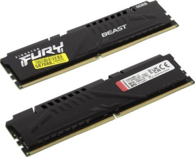 Модуль памяти DIMM 16Gb DDR5 PC5-44800 5600MHz Kingston Fury Beast Black (KF556C40BB-16) Модули памяти / Электроника | V4.Market