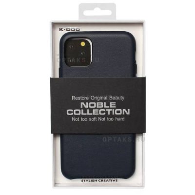 Чехол-накладка K-Doo Noble Collection для iPhone 13 Pro Max искусственная кожа (темно-синий) для iPhone 13 Pro Max / Электроника | V4.Market