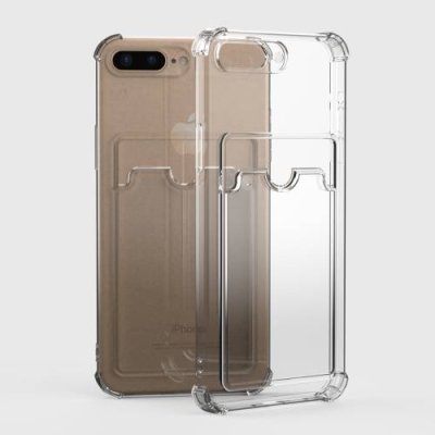 Чехол-накладка Card Case для iPhone 7 Plus/8 Plus силикон c держателем для карт (прозрачный) для iPhone 7 Plus/8 Plus / Электроника | V4.Market