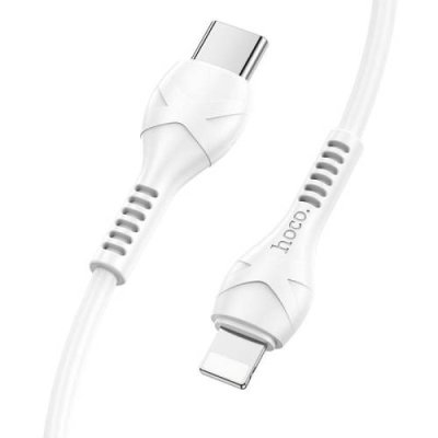 Кабель Hoco X84 PD20W Solid cable (Type-C) на (Lighting) 100 см 2.4A  силикон (белый) Кабели / Электроника | V4.Market