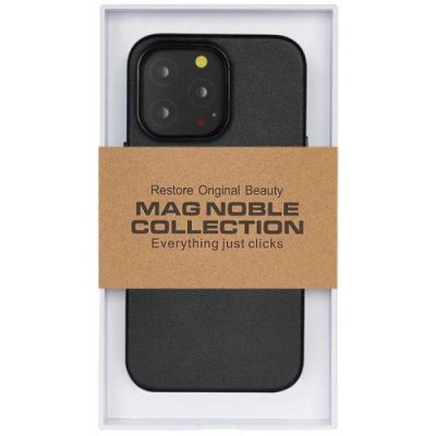 Чехол-накладка Kzdoo Mag Noble Collection MagSafe для Apple iPhone 14 Pro Max искусcтвенная кожа (карбоновый черный) для iPhone 14 Plus/14 Pro Max / Электроника | V4.Market