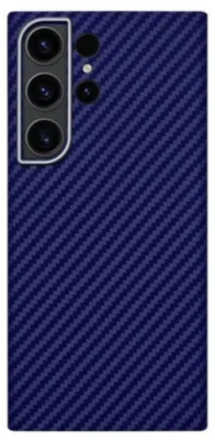 Чехол-накладка Kzdoo Keivlar Case для Samsung Galaxy S23 карбоновый (черно-фиолетовый в полоску) для Samsung / Электроника | V4.Market